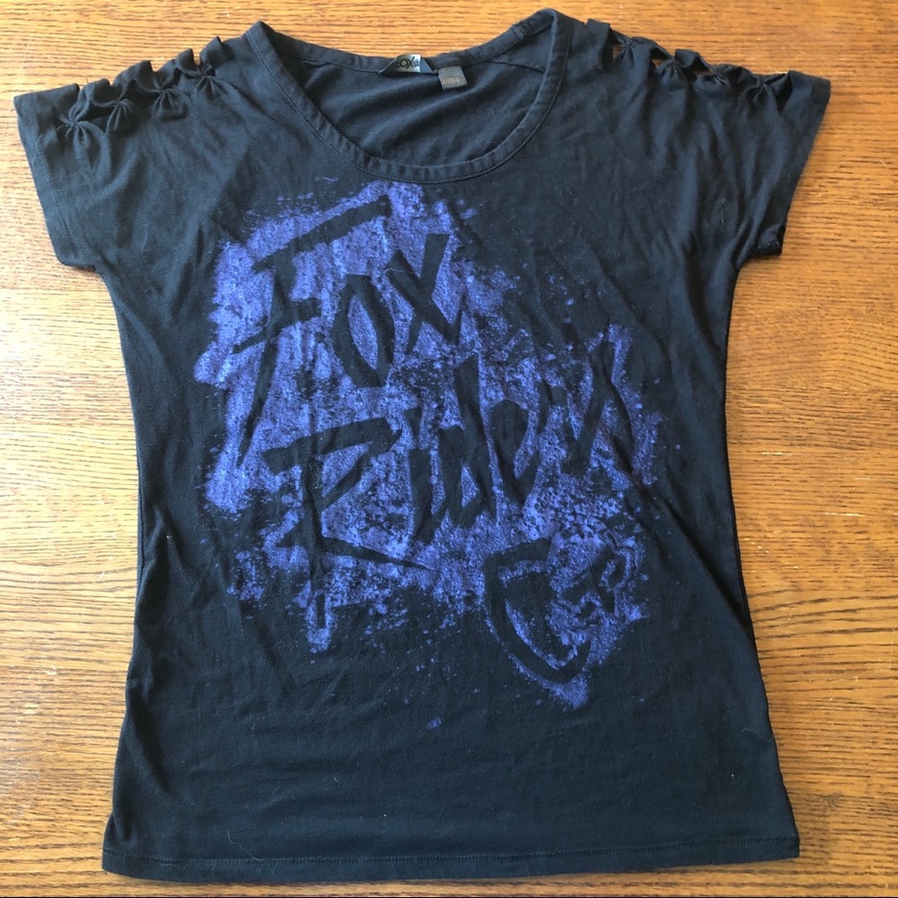 Fox Tee with Shoulder Cut-Outs